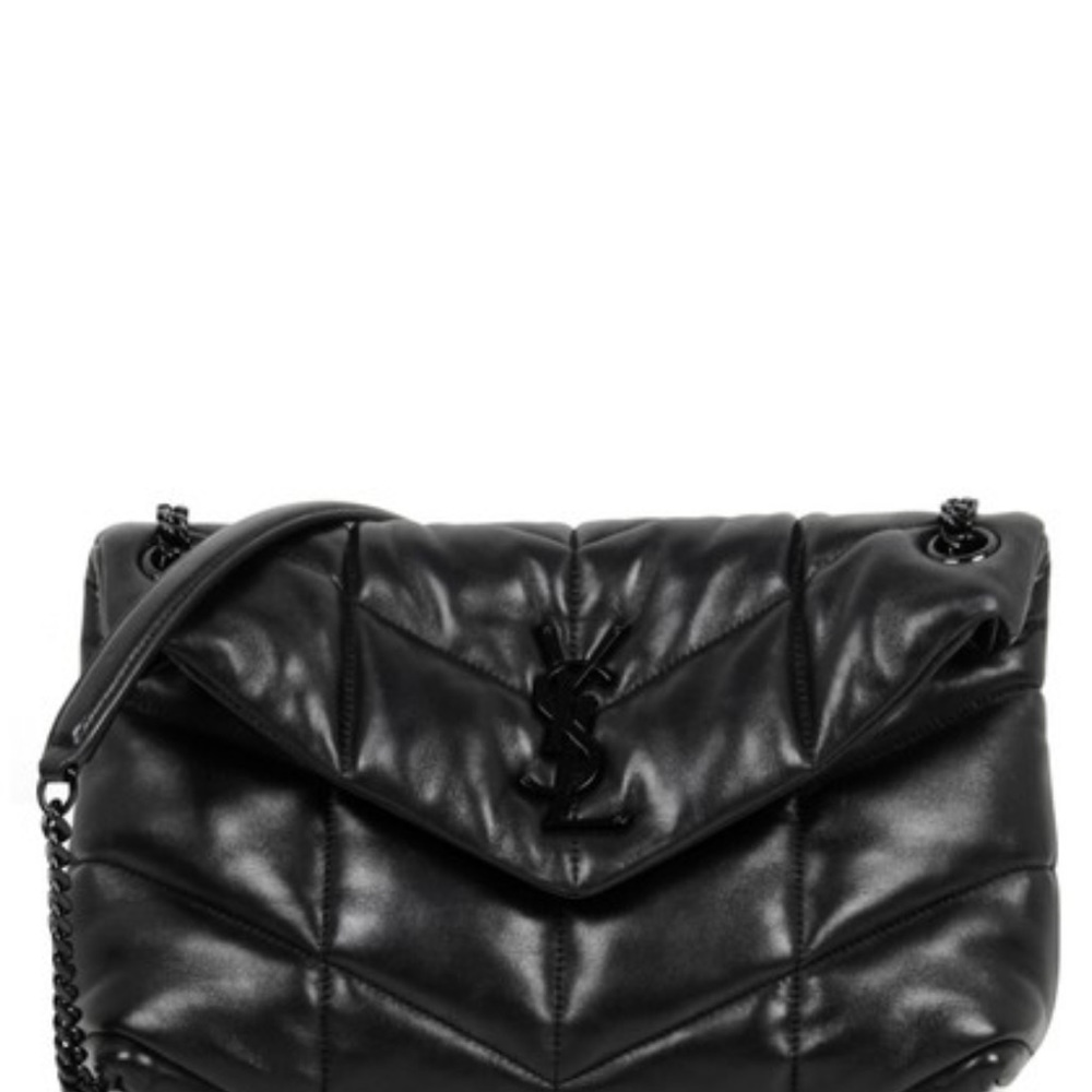 YSL Monogram LouLou Lambskin Leather Small Puffer Bag with Dusk Bag/Box